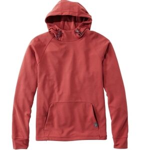 LL BEAN Men's Venture Stretch Ottoman-Rib Hoodie Men’s Large, Orange